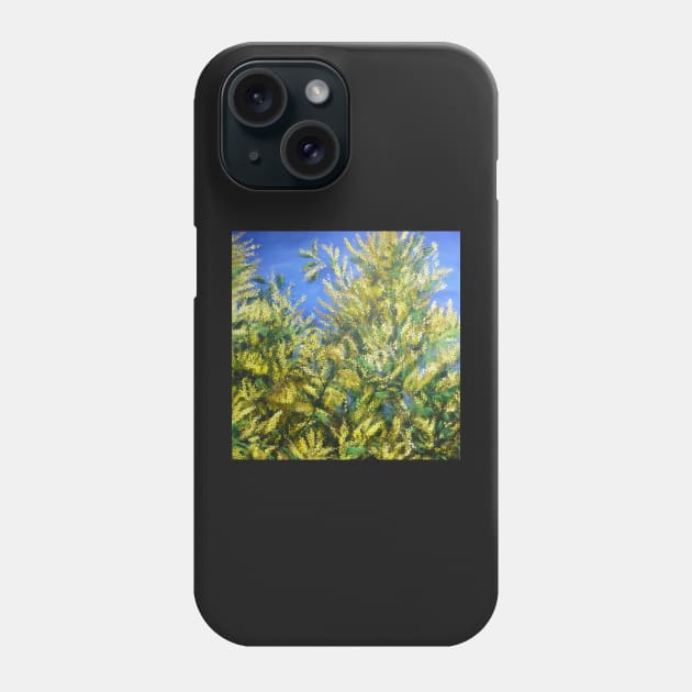 There's a humm in the wattle Phone Case by bevhardidge