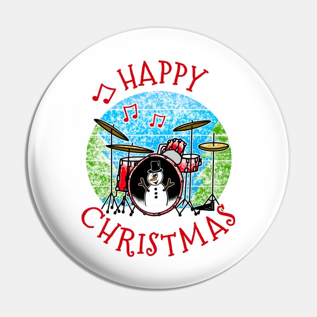 Christmas Drummer Drums Musician Xmas 2022 Pin by doodlerob