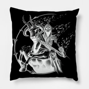 Death Warrior Riding a Mythical Beast while Disintegrating Pillow