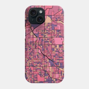 Lincoln Map Pattern in Purple & Pink Phone Case