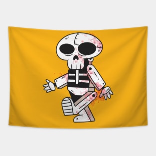 Robot skull Tapestry