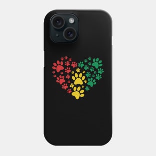 Paws of Love  Reggae Heart Phone Case