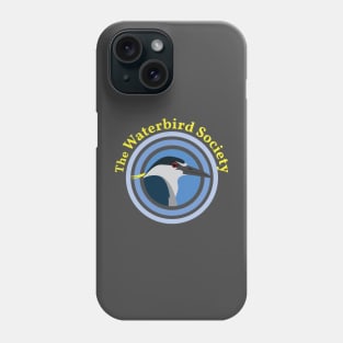 Night-Heron (Large Logo, Yellow Text) Phone Case