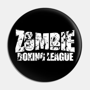 Zombie Boxing League | Text Only | White Pin