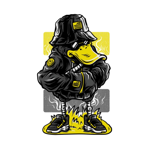 Dapper Duck Character Grey Yellow by BradleyHeal