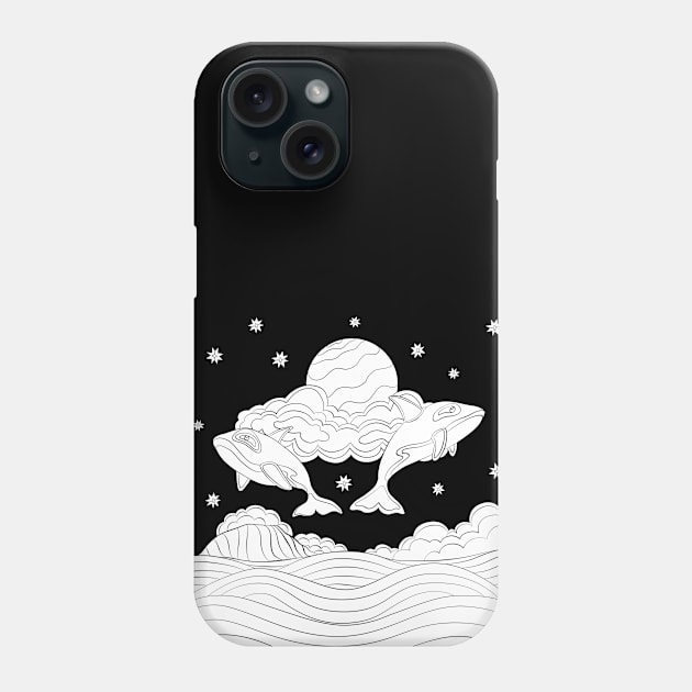 space orcas Phone Case by Bagaz