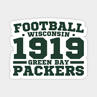 Football Wisconsin 1919 Green Bay Packers Magnet