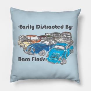 -Easily Distracted By Barns Finds- Sketch Pillow