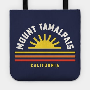 Mount Tamalpais State Park Retro Vintage Stripes Sunset Tote