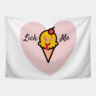 Lick Me - Ice cream love heart Tapestry