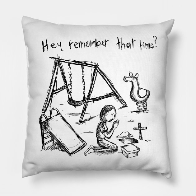 That Time - Regina Spektor - Illustrated Lyrics. Pillow by bangart