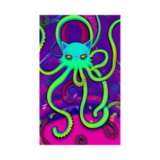 Psychedelic cat octopus T-Shirt