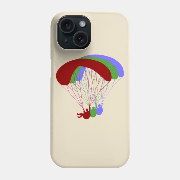 Paragliding RGB Offset Phone Case by TheWanderingFools
