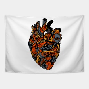 Orangrey Transparent Heart Tapestry