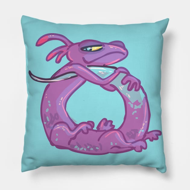 Curled up Randall Pillow by sky665