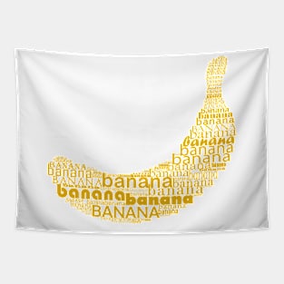 Typographic banana Tapestry