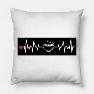 Heart Beats For Ramen Pillow