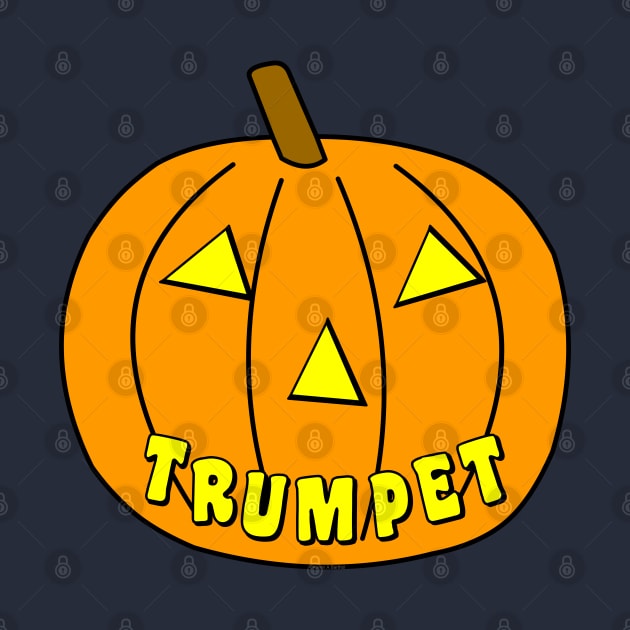 Trumpet Halloween Pumpkin by Barthol Graphics