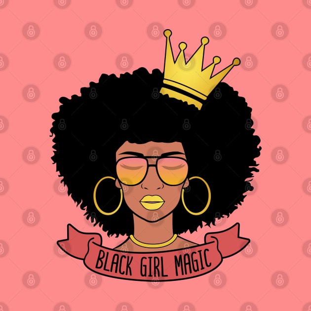 Black Girl Magic For Women Girls Black History Month Gift by HCMGift