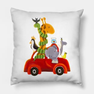 Animal Road Trip Pillow