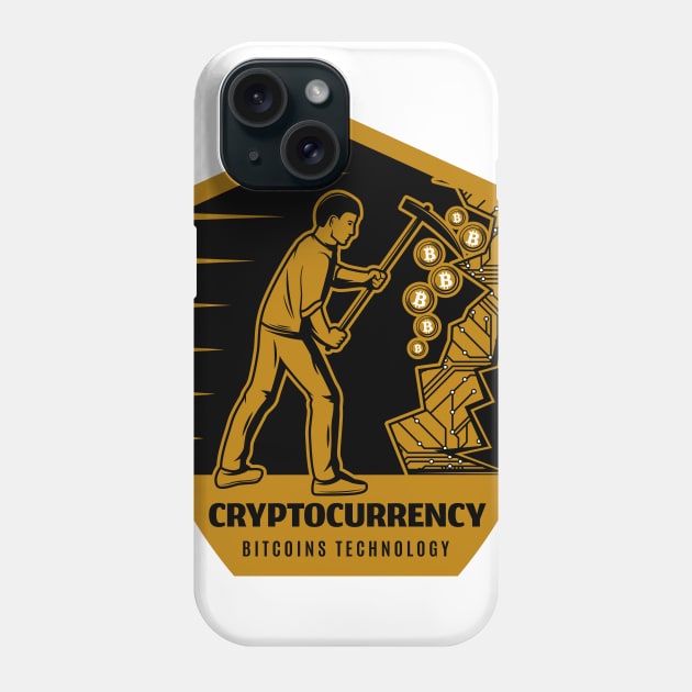 Bitcoin Mining Phone Case by CryptoTextile