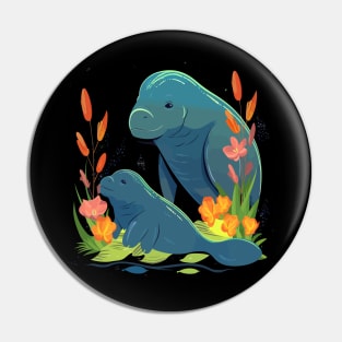 Manatees Fathers Day Pin