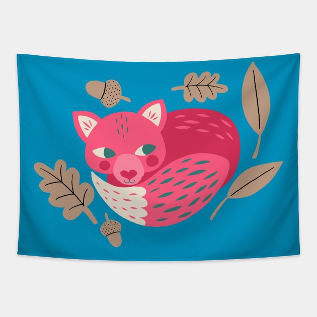 Hiding Fox Tapestry by Rebelform