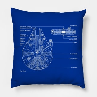 Loveable Rogue's Spaceship Blueprint Pillow