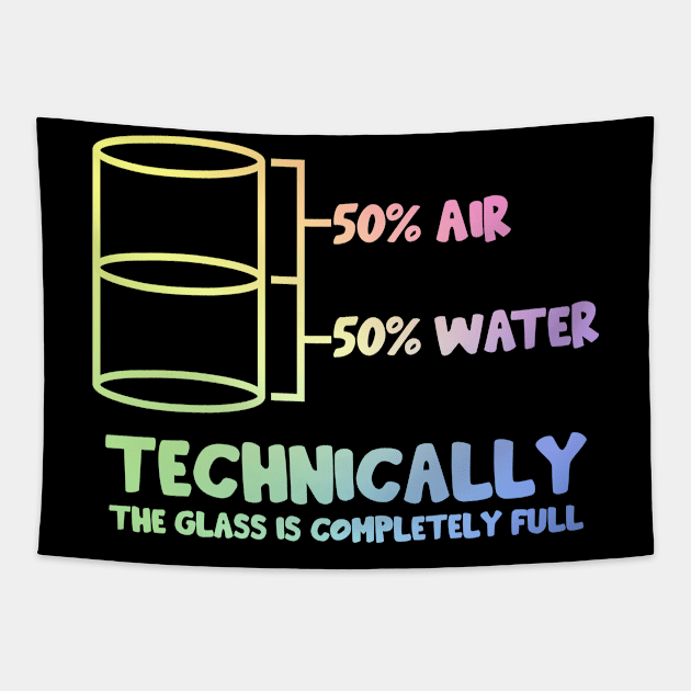 Technically The Glass Is Full Tapestry by ScienceCorner