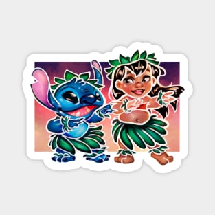 Lilo y Stitch hula Magnet
