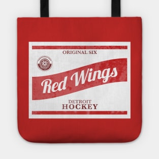 Red Stripe Wings Tote