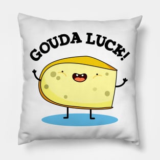 Gouda Luck Cute Cheese Pun Pillow