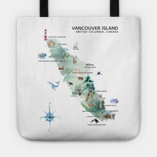 Illustrated Map of Vancouver Island Tote