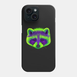 Purple and Green Raccoon Phone Case