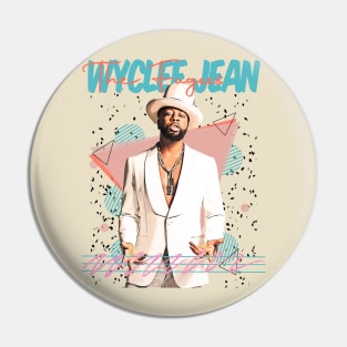 Retro Vintage Wyclef Jean // The Fugees Fan Art Design Pin