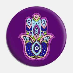 Colorful Fatima Hand Pin