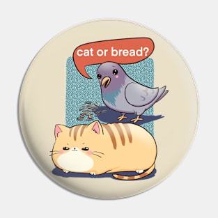 Funny cat and pigeon Pin