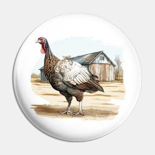 Farm Turkey Pin