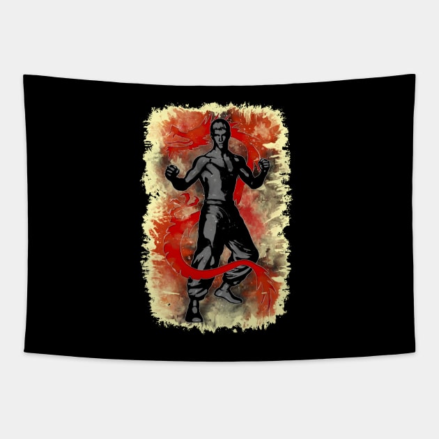 MMA Fighter Tapestry by Drop23