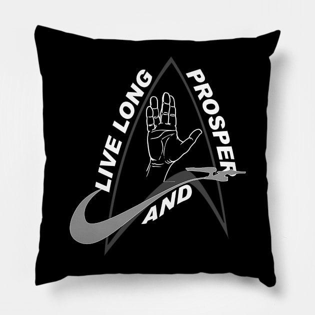 StarTrek Command Badge Live Long And Prosper 2W Pillow by Ratherkool