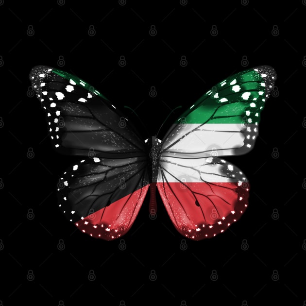 Kuwaiti Flag  Butterfly - Gift for Kuwaiti From Kuwait by Country Flags