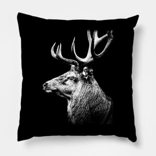 Deer / Risograph Artwork Pillow