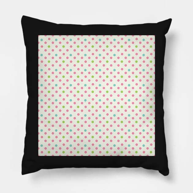 Vintage pattern with polka dots Pillow by olgart