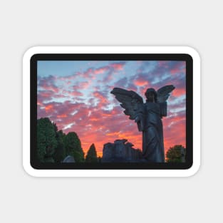 Angel at Sunset Harlow Hill Cemetery Magnet