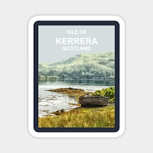 Isle of Kerrera Scotland. Scottish gift. Travel poster scottish highlands Magnet