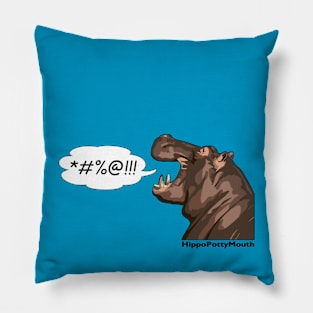 HippoPottyMouth Pillow