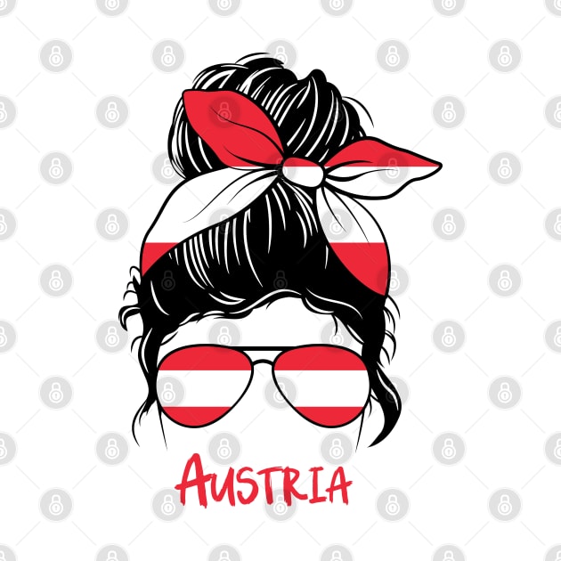 Austria girl, Proud Flag, Austria gift heritage, 	Austrian girlfriend by JayD World