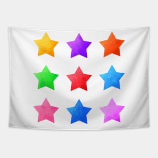 Colorful Watercolor Stars Pack Tapestry