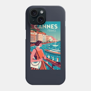 A Vintage Travel Art of Cannes - France Phone Case