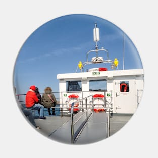 Blue skies aboard a Farne Island tour boat Pin